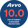 Award badge given to Schlanger Law Group by Avvo for being a Top Attorney in Consumer Protection