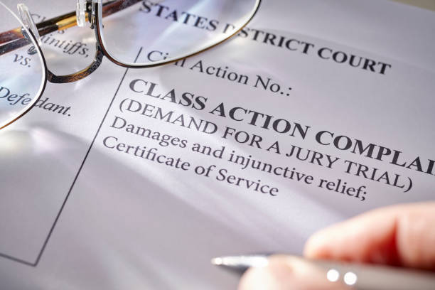 Photo of a consumer class action complaint depicting the cases handled by class action attorneys at Schlanger Law Group